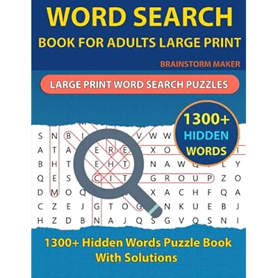 Buy Word Search Book For Adults Large Print Large Print Word Search Puzzles 1300 Hidden Words Puzzle Book For Adults With Solutions Paperback May 1 2021 Online In Turkey B094259yyd