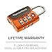 Open Alert Indicator TSA Approved 3 Digit Luggage Locks to Lock Travel Suitcase (6 Pack, Orange)
