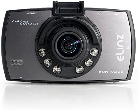 Elinz Dashboard Dash Cam Crash Camera DVR Video Recorder G-sensor 170° angle view Camera Camcorder Night Vision 1080P FHD 2.7" TFT , Support 32GB Card LED infrared HDMI USB Car Vehicle