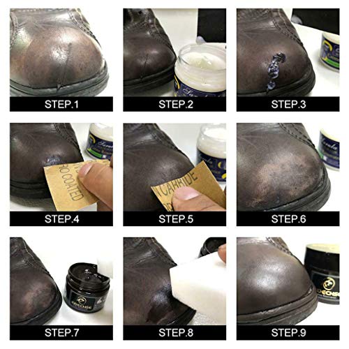 Leather Repair Cream Color Repair Paste Shoe Cream Leather Polish Coloring Agent Stain Wax,Heals & Restores Dry, Cracked, Scratched Leather | All-Natural, Non-Toxic (A) - Thumbnail 5