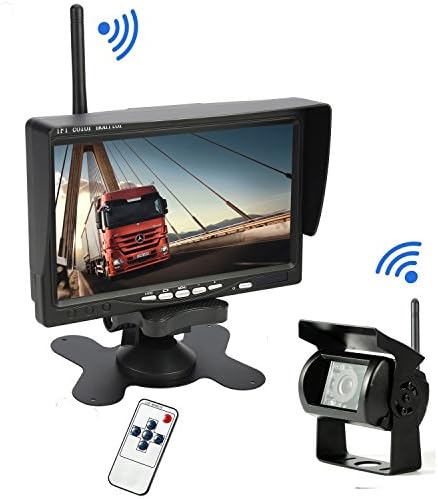 Wireless Backup Camera 7" TFT LCD Car Monitor Kit 12V-24V Rear View Waterproof Camera IR Night Vision Reverse Parking Assistance System Cam For Trailers/Truck