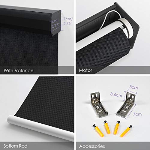 Graywind Motorized Roller Shades 50 Light Filtering Window Shades