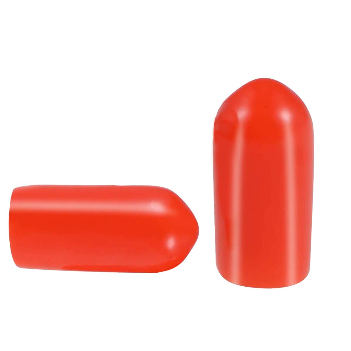 Screw Thread Protectors, PVC Rubber Round Tube Bolt Cap Plastic End Cap Cover Thread Protectors Red, Inner Dia 5mm? 100 Pcs — image 1