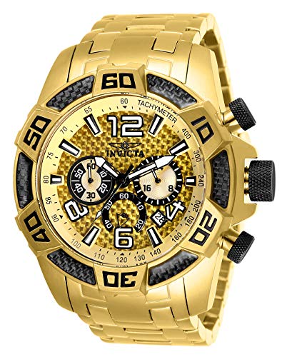Invicta-Mens-Pro-Diver-Quartz-Watch-with-Gold-Tone-Stainless-Steel-Strap-26-Model-25854