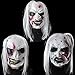 Tinsow Halloween Horror Grimace Ghost Mask Scary Zombie Bloody Mask with White Hair (3 Masks)
