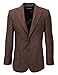 FLATSEVEN Mens Herringbone Wool Blazer Jacket with Elbow Patches
