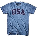 USA Vintage T-shirt, Athletic Blue, Large