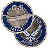 United States Military US Armed Forces Air Force C-5 Galaxy Airplane - Good Luck Double Sided Collectible Challenge Pewter Coin
