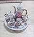8pcs Dining Ware Porcelain Tea Set Dish Cup Plate 1/6 Dollhouse Miniature -Pink Rose