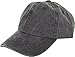 Washed Cotton Baseball Cap (One Size, Black)
