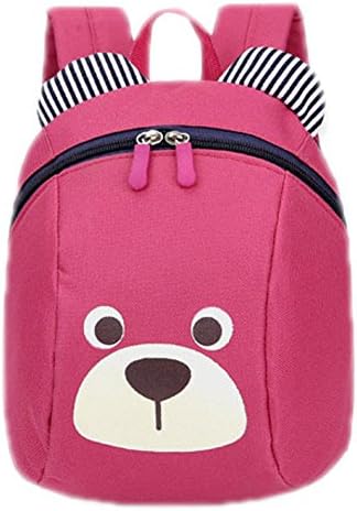 Skyingfly cute bear Backpack Oxford Baby Boys Girls School Bag (pink)