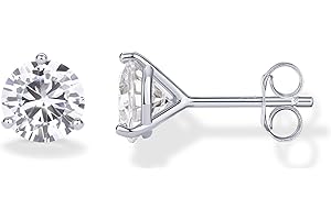 PAVOI 14K Gold Plated Sterling Silver Cubic Zirconia Stud Earrings for Women | Simulated Diamond CZ Earrings