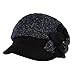Siggi Winter Black Newsboy Cap for Women Rhinestone Cabbie Hat 8 Panel Dark NavyOne Size 16083_darknavy