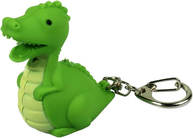 good01 Chain Hanging Dinosaur, Creative LED Light Sound Cute Dinosaur Keychain Pendant Decor Key Ring Ornament