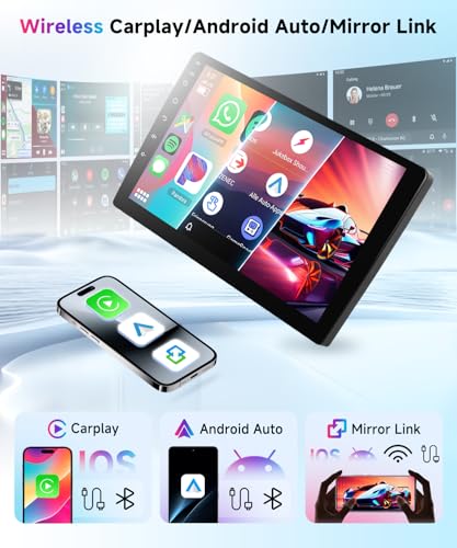 VECHTEL 2G+64G Android 15 Car Radio for Mercedes-Benz Smart Fortwo W451 C451 A451 2011-2015, 9 Inch HD 2.5D Screen Tactile co Carplay Android Car Wireless GPS Wi-Fi USB Bluetooth FM RDS Rear View Camera