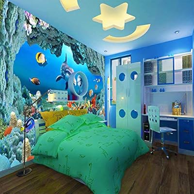 Tianxinbz New Cool Undersea Fish World 3d Wallpaper For Wall 3d