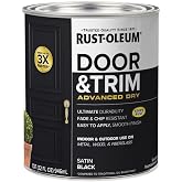 Rust-Oleum 369383 Advanced Dry Door &amp; Trim Paint, Quart, Satin Black