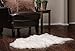 Chanasya Super Soft Faux Fur Fake Sheepskin White Sofa Couch Stool Casper Vanity Chair Cover Rug/Solid Shaggy Area Rugs for Living Bedroom Floor - Off White 2ftx3ft