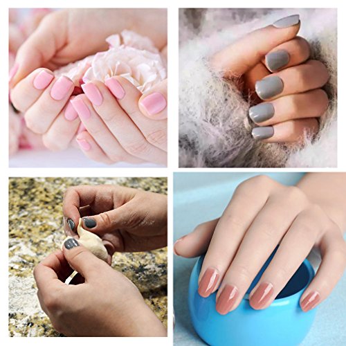Lagunamoon Gel Nail Polish Soak Off UV LED Nail Gels Varnish 6pcs Pink and Grey Nail Polish