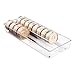 mDesign Kitchen Plastic Organizer Tray with Dual Compartments for Storage of Canned Cat, Dog or Pet Food - Large - Clear