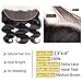 VTAOZI Brazilian Body Wave 3 Bundles with 13x4 Ear To Ear Lace Frontal Closure, 100% Unprocessed Virgin Human Hair, 12 inches, Wavy, Black, Natural Color, Sew-In Installation