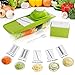 Lifewit 5 Blades Mandoline Slicer Straight Slicer,Vegetable Cutter, Fruit Blade, Potato Wavy Blade