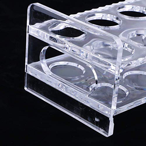D&Z 12 Set Shot Glass with Acrylic Transparent Holder,include 12 Thick Base Crystal Clear Liquor Cup for Barware Whisky Brandy Vodka Rum and Tequila Shot Set,0.75oz - Thumbnail 3