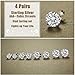 FUNRUN JEWELRY 4 Pairs Sterling Silver Stud Earrings for Women Men CZ Earring Piercing Hypoallergenic (A:4 pairs cubic zirconia)