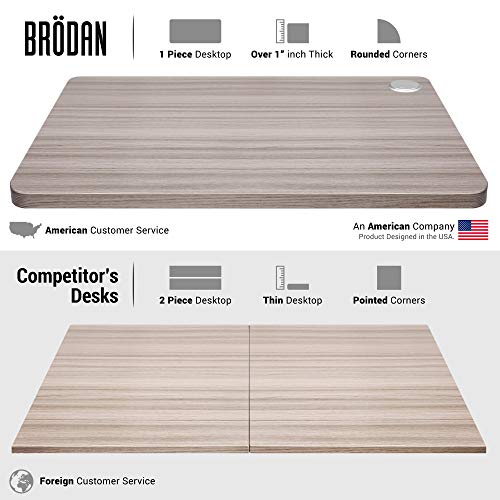 BRODAN Electric Standing Desk with Power Charging Station, Adjustable