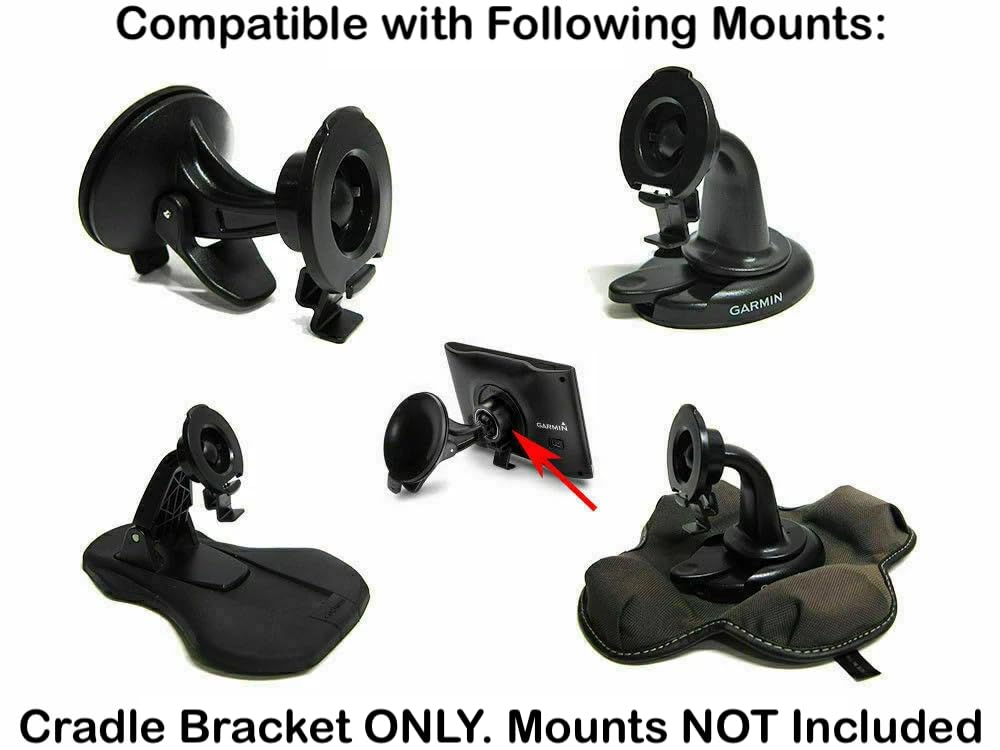2 Pack Cradle Bracket Clip Ball Joint Mount Compatible Replacement for Garmin DriveSmart 50 51 61 65 70 76, Drive 51 55 60 61, nüvi 42 52 57 2539 2597 2689, RV 660 770, dēzl 570 580 OTR700