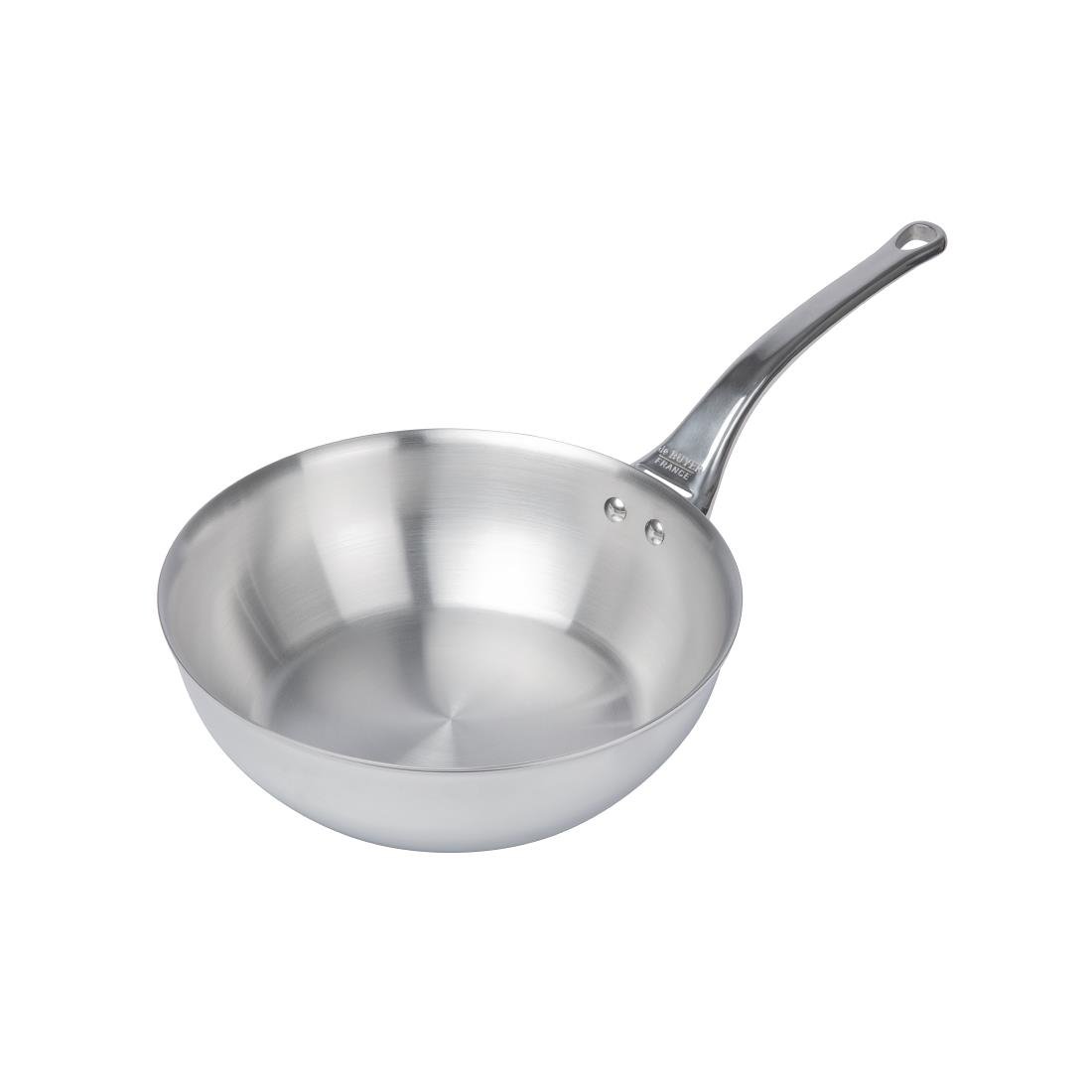 De Buyer 3736.24 Affinity Rounded Sauté Pan with Handle, 24 cm Diameter