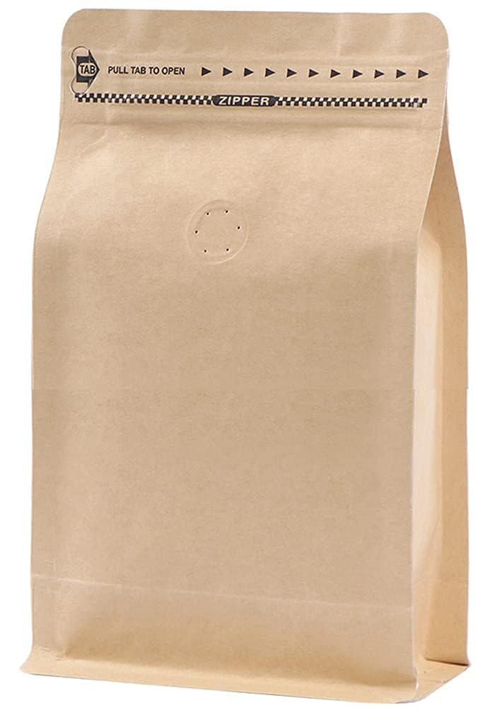 Photo 1 of REMTAP Coffee Bags with Valve High Barrier Aluminumed Foil Flat Bottom Standing Coffee Beans Storage Bags,Reusable Heat Sealable Side Zipper Pouches (8oz/50pcs, Kraft)