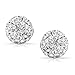 RUBYCA Pave Czech Crystal Disco Ball Clay Beads fit Shamballa Jewelry (20pcs, 12mm, White Clear)