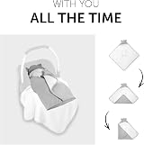 hauck Snuggle N Dream Grey Cotton Baby Blanket 80x80 cm 3/5-Point Harness view 3