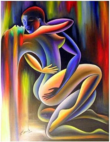 DIY 5D Diamond Mosaic Abstract Sexy Lover Diamond Painting Cross Stitch Kits Diamond Embroidery Patterns Rhinestones Arts Living Room Bedroom Children Gifts Home Wall Decoration 16X12 inches ZZ