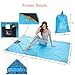 Topnuna Beach Blanket with 6 Sand Packets - Nylon Waterproof Fast Drying Lightweight Outdoor Blanket - Multipurpose for Beach Picnic Outdoor and Travel Mat with Carry Bag & Metal Pegs by