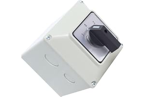 KETOFA 63A Rotary Changeover Cam Switch With Master Exterior Box, SZW26-63 3 Position 3 Phase 660V Universal Selector for Electrical Wiring