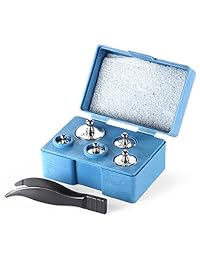 Un conjunto de 105 g gramo cromado Peso Calibración Para Digital Joyería escala Science Lab Pesos educativo & Hobby Báscula