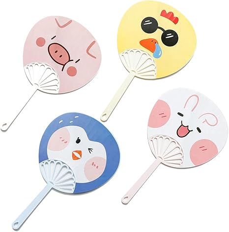 Amazon Co Jp Minnilove 超軽量うちわ 可愛い絵柄 大 団扇 扇子 防水で軽く 持ち歩きに便利 かわいい お祭り 運動会 花火大会 旅行 外出 ピクニック パーティー に適合 可愛い団扇 4種セット ホーム キッチン