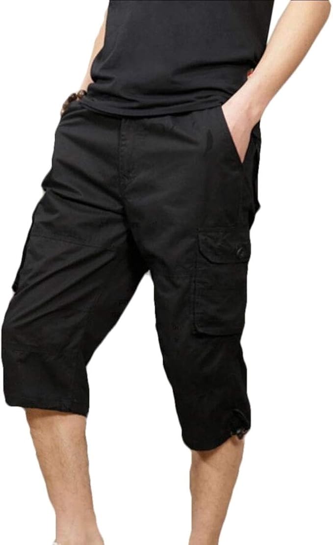 WSPLYSPJY Mens Relaxed Fit Cotton Multi-Pocket Outdoor Cargo Pant Cotton Cargo Trousers