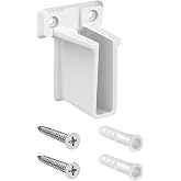 2 Pcs White Plastic Wire End Shelf Brackets，Wall Mount Closet Brackets | Shelf Support Brackets for Closets Cabinets with Expansion Screws Wire Shelving Accessories