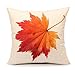 4TH Emotion Autumn Maple Leaf Fall Thanksgiving Home Decor Design Throw Pillow Cover Pillow Case 18 x 18 Inch Cotton Linen for Sofa (7)