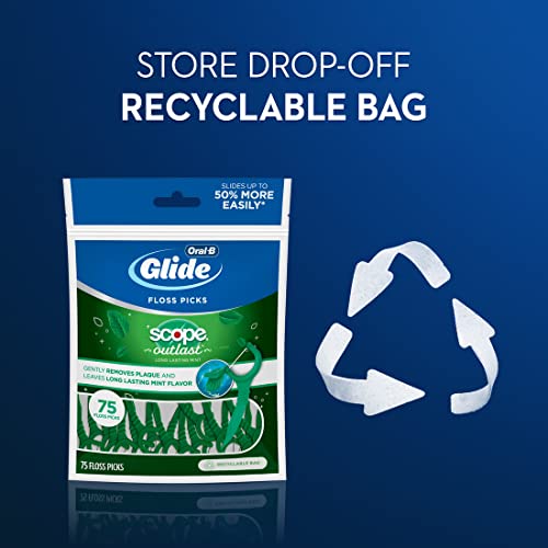 OralB Complete Glide Dental Floss Picks Plus Scope Outlast, Long