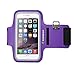 Sports Running Armband, Evershow iPhone 7/6s/6/8/ (5.0 inch) Armband, Sweatproof (with Reflective Strap + Headphone Jack + Key Holder) Adjustable for Jogging, Gym, Cycling, Biking, Hiking (Purple)