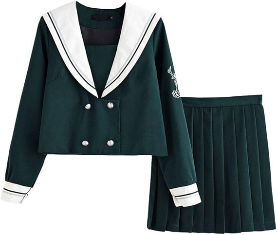 Amazon Lanuver コスチューム セーラー服 レディース 長袖 プリ ツ スカ ト ワンピース Jk コスプレ 学園祭 文化祭 イベント 仮装 パーティー 女子高生 学生服 衣装 スケバン ドール 服 可愛い 上下点セット 大きいサイス 通学 コスプレ 仮装 通販