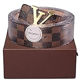 Fashion Leather Metal Buckle Unisex Belt Casual Business (Waist:38