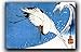 Buttonsmith® Hiroshige Japanese Art Set of 2 Rectagular Refrigerator Magnet Set - Made in The USA