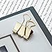 TecUnite 150 Pcs Binder Clips Assorted Sizes Gold Paper Clamps Clips Large Medium Small Office Supplies