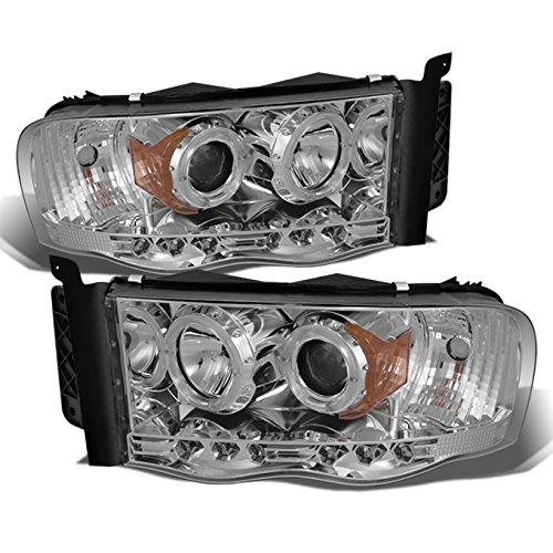 2002-2005 Dodge Ram 1500 | 2003-2005 Ram 2500 3500 Dual Halo Projector LED Headlights Pair Set