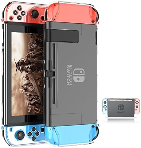 Switch Case for Nintendo[2018 Version],ZIIDII Crystal Clear Transparent Protective Shock-Resistant Cover Case for Nintendo Switch Console and Joy-Con